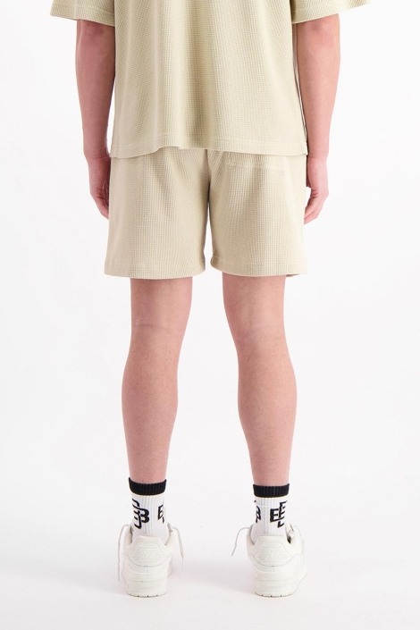 Black Bananas monogram waffle shorts
